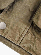 Washed Stand Collar Multi Pocket Jacket