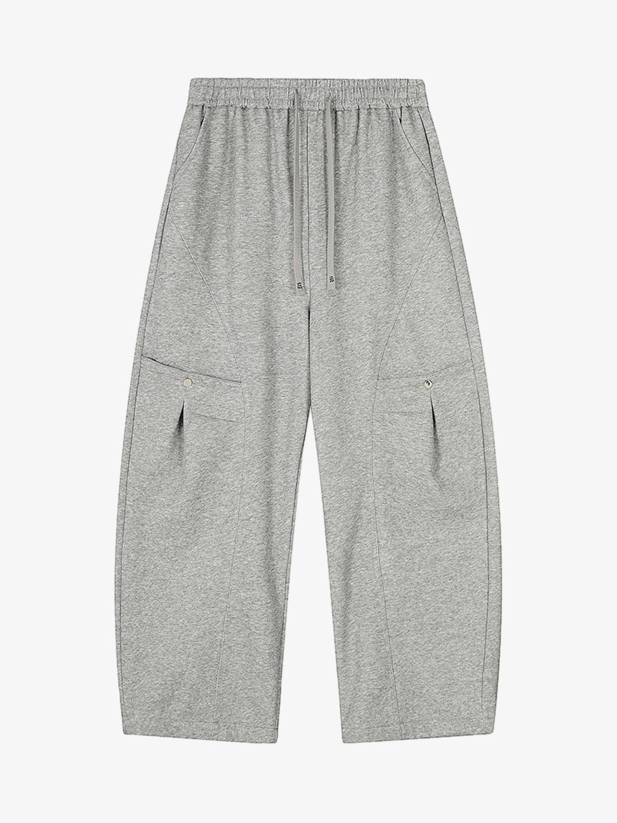 Riveted Pleated Drawstring Barrel Pants