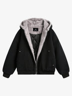 Theprecipice Fur Hooded Zip Up Quilted Jacket - 2510