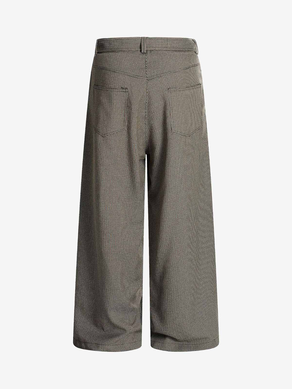 Belted Houndstooth Blazer Pants