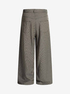 Belted Houndstooth Blazer Pants