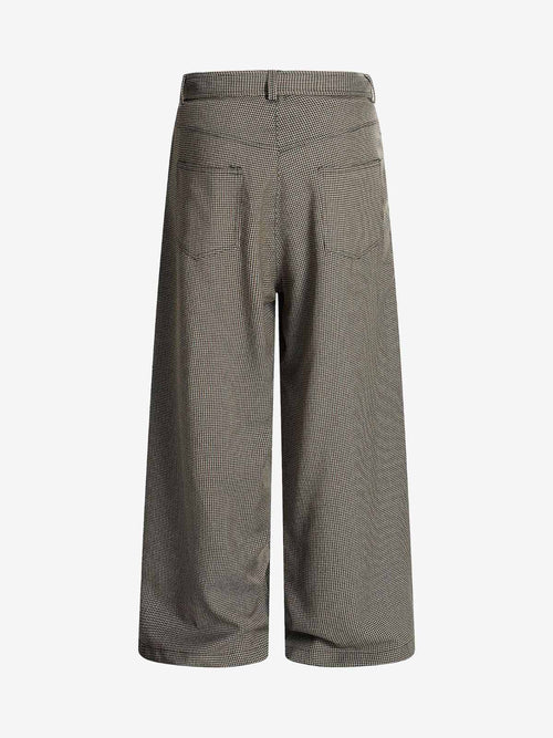 Belted Houndstooth Blazer Pants