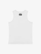 Gothic Lettering Embroidered Ribbed Vest - 2522