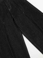 Pleated precipice Graphic Print Wide Leg Pants