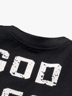 Street Cross Lettering Print Long-Sleeved T-Shirt - 2608