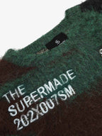 Embroidered Camouflage Shaggy Knitted Sweater
