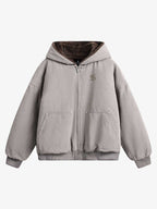 Theprecipice Fur Hooded Zip Up Quilted Jacket - 2510