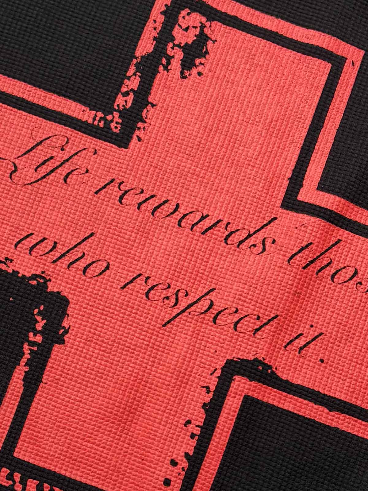 Street Cross Lettering Print Long-Sleeved T-Shirt - 2608