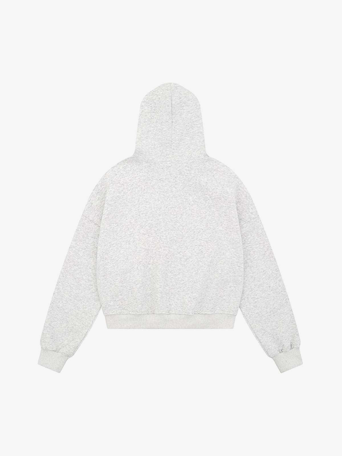 Street Hip-Hop Rhinestone Cropped Zip Up Hoodie
