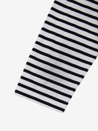 Grunge Graphic Distressed Cage Striped Long-Sleeve T-Shirt