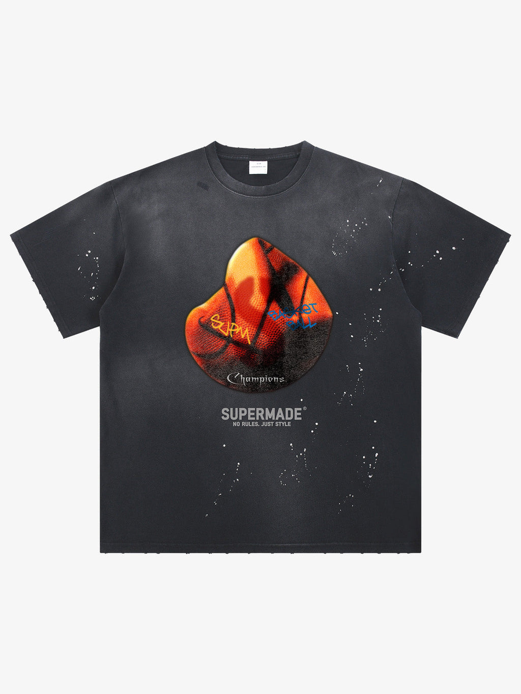 precipice Abstract Basketball Texture Graphic T-Shirt