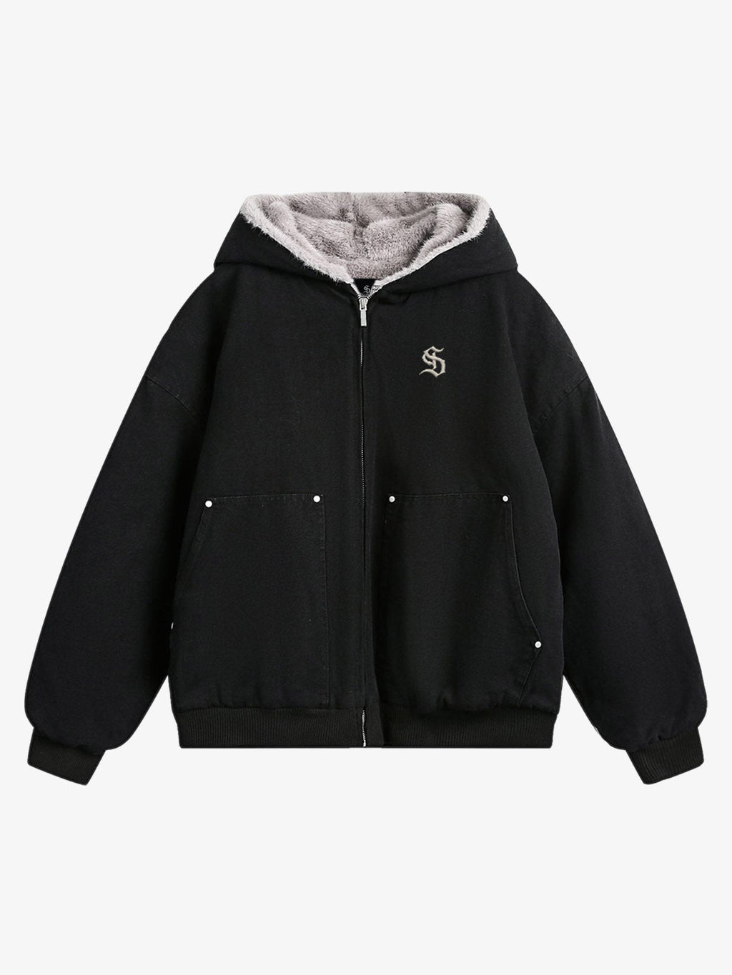Theprecipice Fur Hooded Zip Up Quilted Jacket - 2510