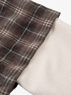 Cotton Street Distressed Plaid Faux Two-Piece Shirt