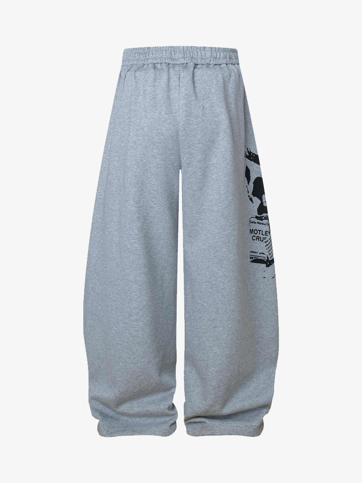Dark Street Character Print Waist Strap Detail Barrel Pants