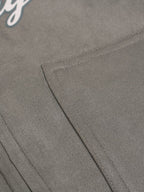 Suede Large Pocket Faux Two-Piece Zipper Short Jacket
