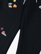 Street Patterned Striped Barrel Casual Pants