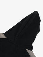 Suede Foam Letter Patchwork Zipper Shorts Jacket