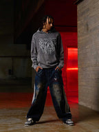 Original Distressed SPMD Graphic Cotton Hoodie