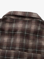 Cotton Street Distressed Plaid Faux Two-Piece Shirt