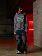 Original Distressed SPMD Graphic Cotton Hoodie