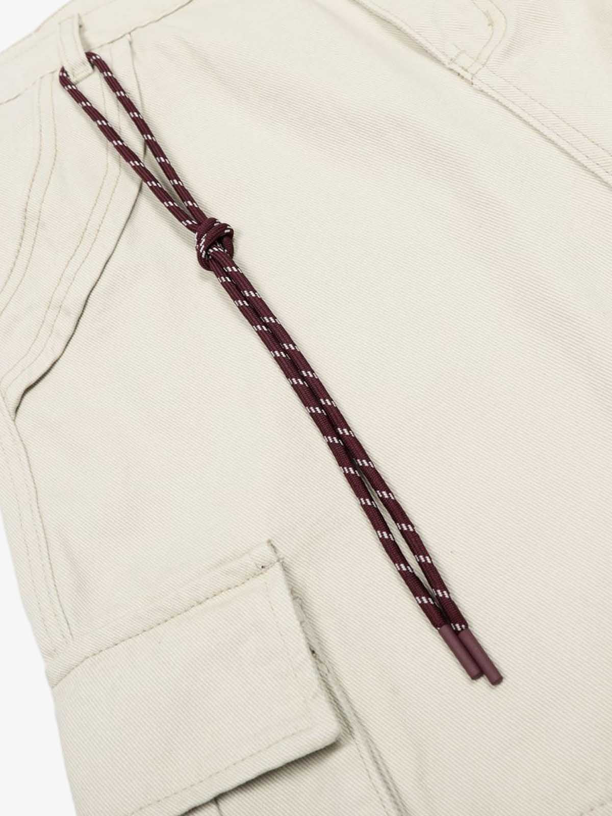 Adjustable Drawstring Cargo Jort