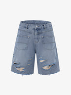 Denim Distressed Ripped Suit - 2460
