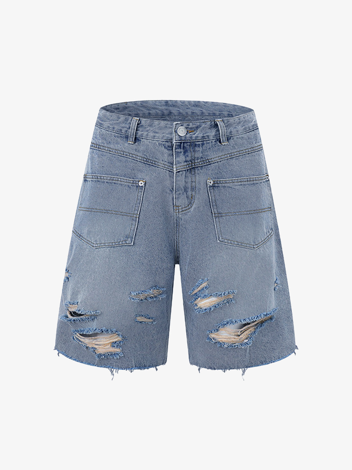 Denim Distressed Ripped Suit - 2460
