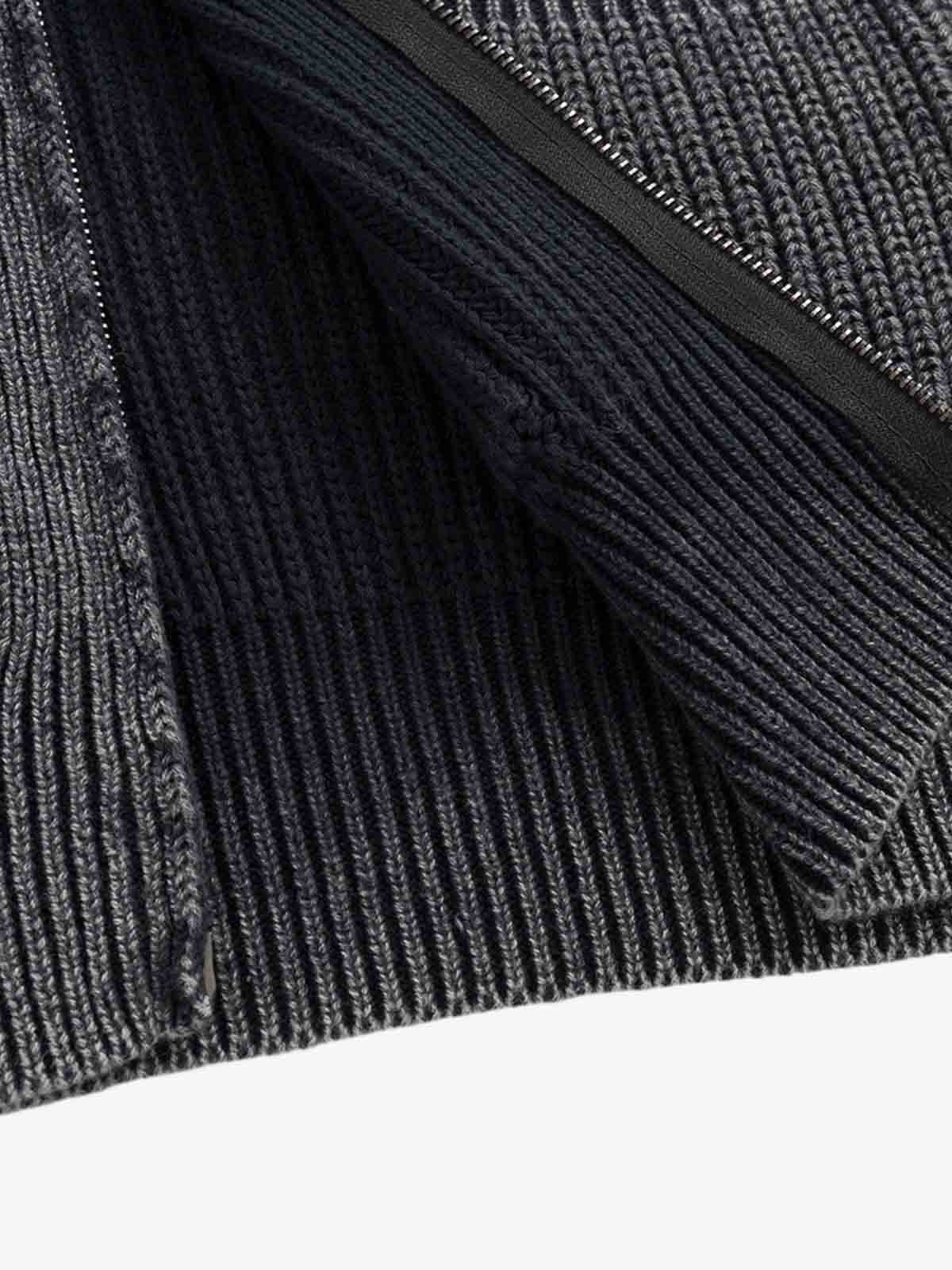 Vintage Chunky Zip Up Knit Jacket