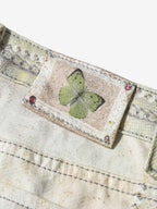 Street Tie-Dye Distressed Chain Detail 3D Printed Jeans