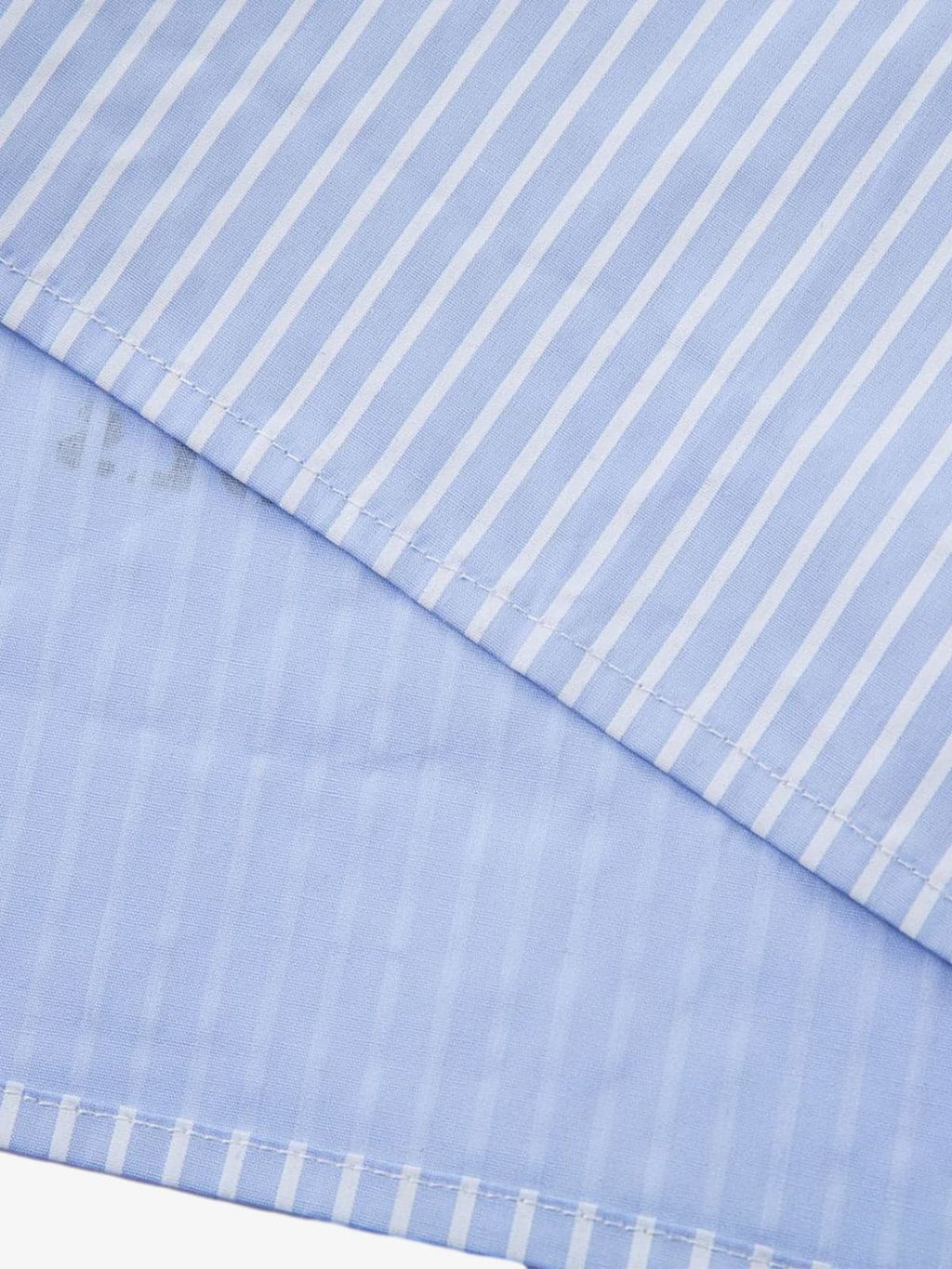 Vintage Illustration Striped Faux Two-Piece Shirt