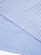Vintage Illustration Striped Faux Two-Piece Shirt