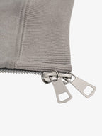 Suede Large Pocket Faux Two-Piece Zipper Short Jacket