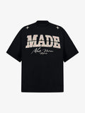 Vintage Patchwork Embroidered Letter T-Shirt