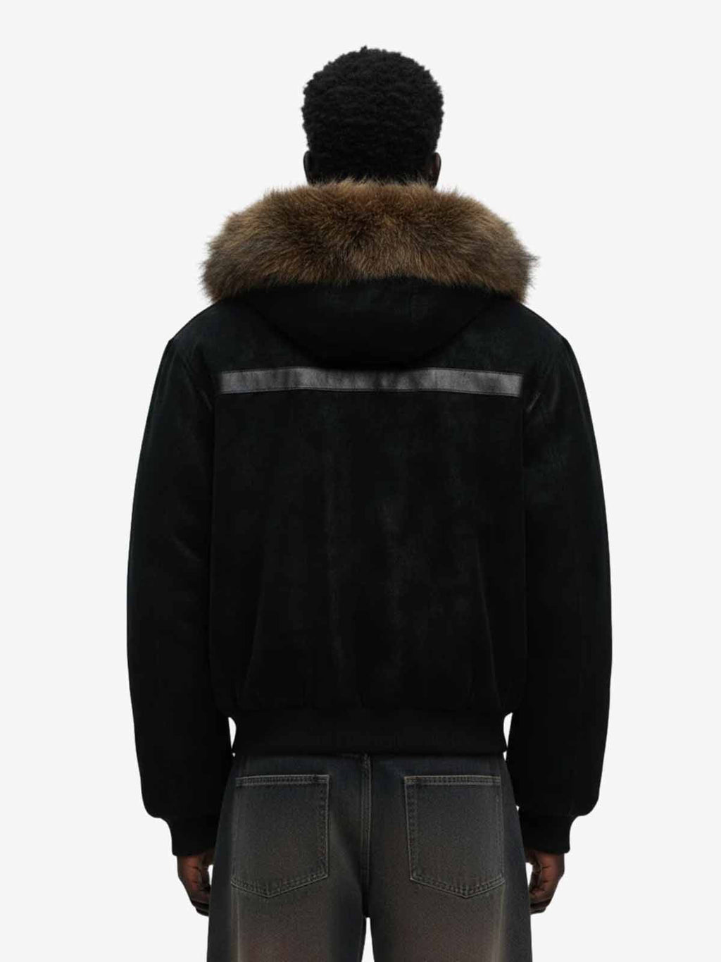 Retro Detachable Faux Fur Collar Suede Fleece Hoodie Jacket