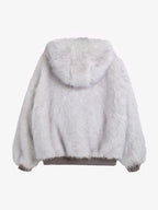 Oversized Reversible Fur Hooded Jacket - 2544
