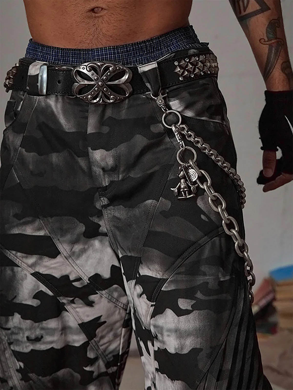 Theprecipice Retro Punk Rhinestone Belt - 2175