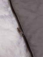 Oversized Reversible Fur Hooded Jacket - 2544