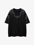 Thorn Embroidery Suede T-Shirt