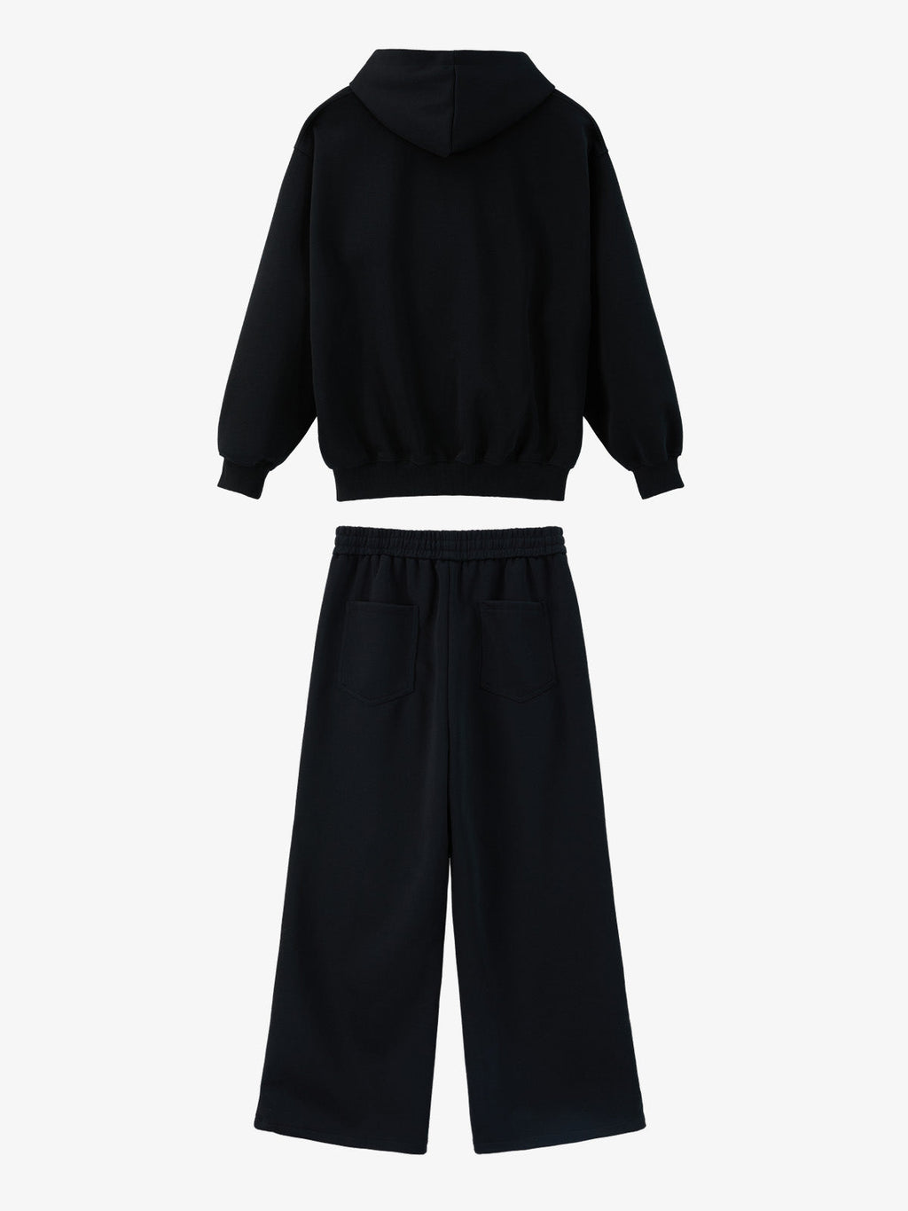 Gothic Letter Cross Embroidery Zip Up Hoodie and Sweatpants Set