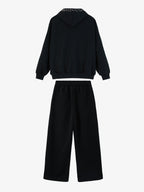 precipice Pearl Embellished Zip Up Set - 2596