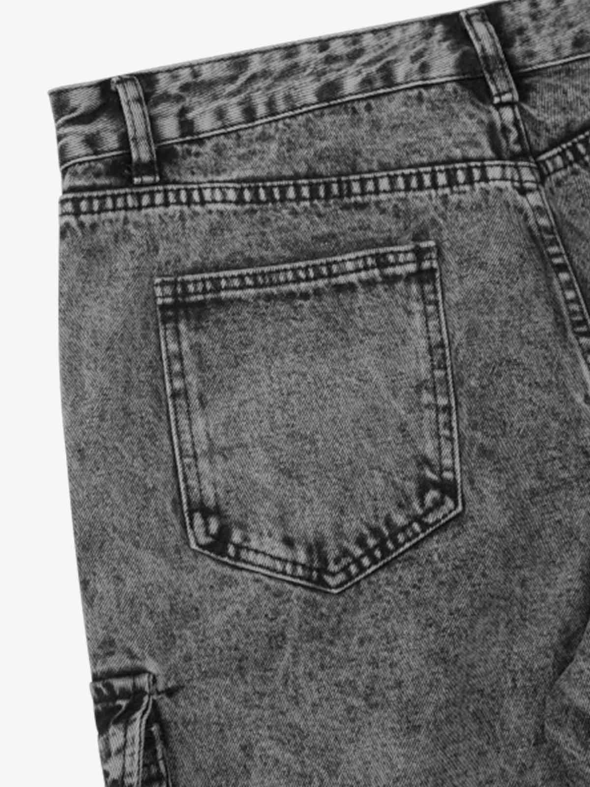 Theprecipice American Street Style Washed Distressed Work Jeans - 2354