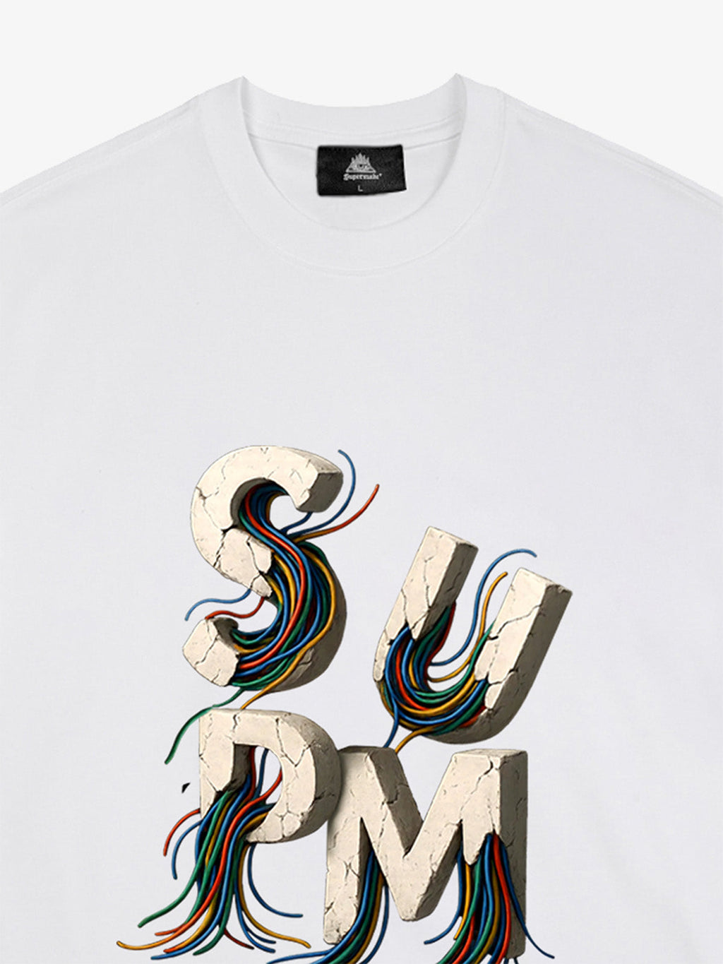 SPMD Letter Cable Graphic T-Shirt