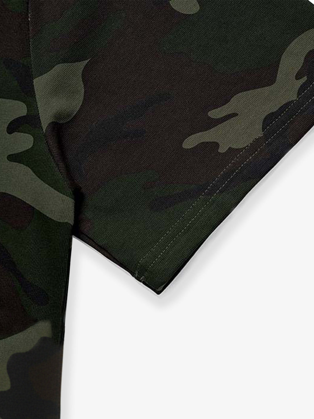 Camouflage Script Logo Graphic T-Shirt