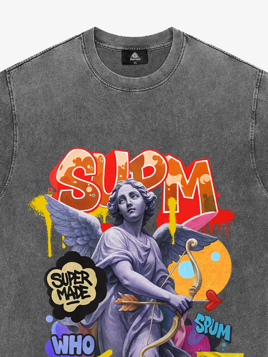 Retro Angel Statue Graffiti T-Shirt