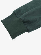 Suede Letter Embroidered Cropped Zip-Up Hoodie