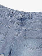 Denim Distressed Ripped Suit - 2460