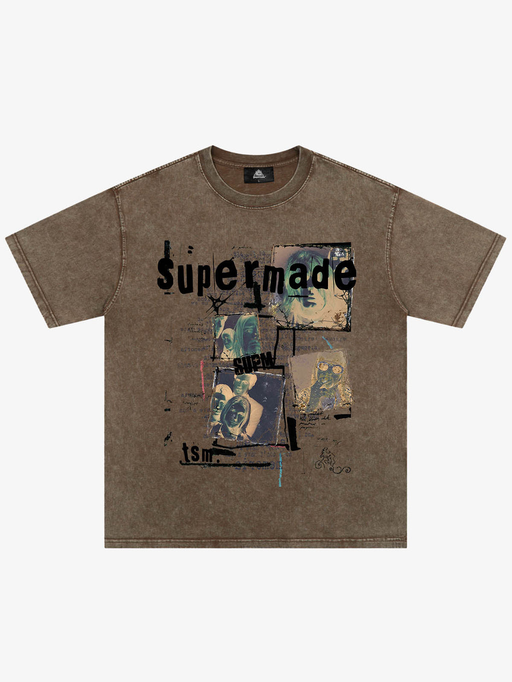 Washed Vintage Collage Graphic T-Shirt