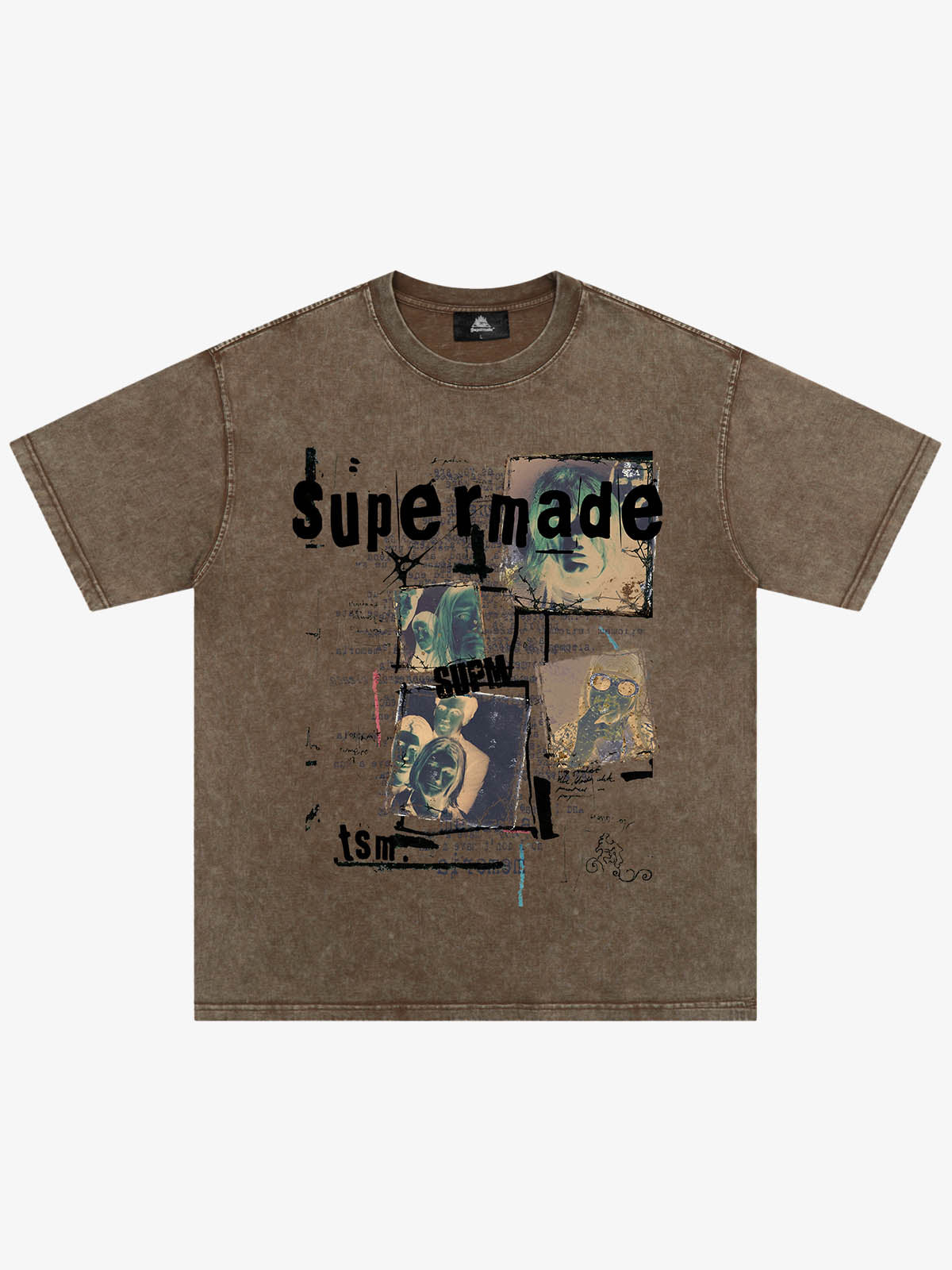 Washed Vintage Collage Graphic T-Shirt