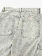 Vintage Washed Multi-Pocket Barrel Jeans
