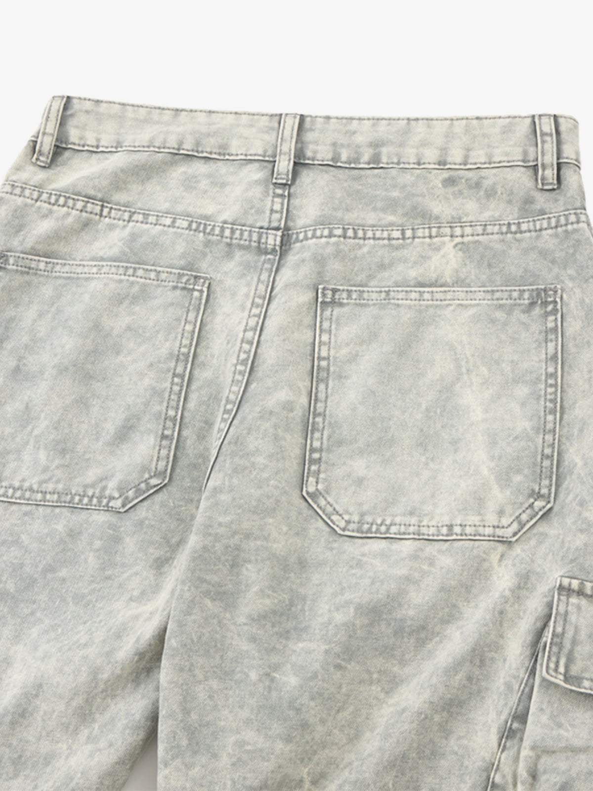 Vintage Washed Multi-Pocket Barrel Jeans
